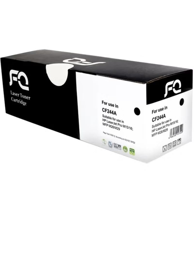 أف كيو خرطوشة حبر 44A CF244A متوافقة مع طابعة HP Laserjet M15a M15w MFP M28a M28w M31w (أسود) - Image 1